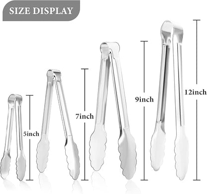 12 Pack Small Serving Tongs, XEVOM Stainless Steel Sugar Tongs Mini Appetizers - Image 3