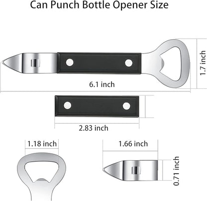HANCELANT Can Punch Bottle Opener, Manual Stainless Steel Can Opener 1 Pack - Image 3