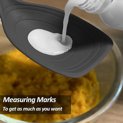 Large Silicone Cooking Spoon, Non-Stick Solid Spoon set - Image 5