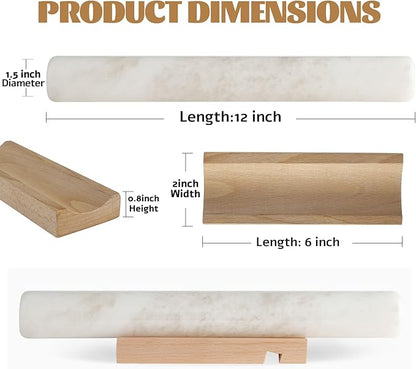 Koville African Natural Marble French Rolling Pin, 16inch Non-Stick Rolling Pin - Image 2