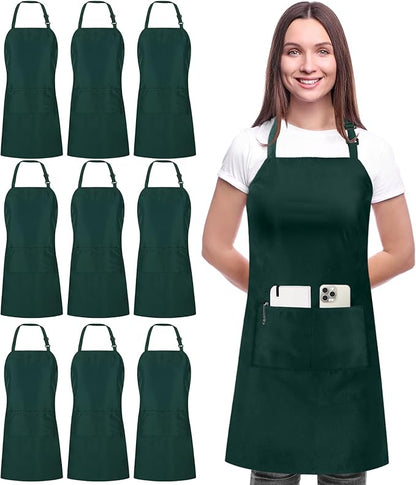 Utopia Kitchen 10 Pack Bib Apron Adjustable by UTOPIAKITCHEN