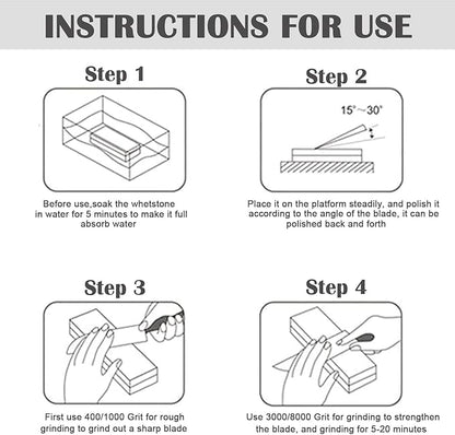 Knife Sharpening Stone Kit – 400/1000 3000/8000 Grit Wet Kitchen Whetstone - Image 8