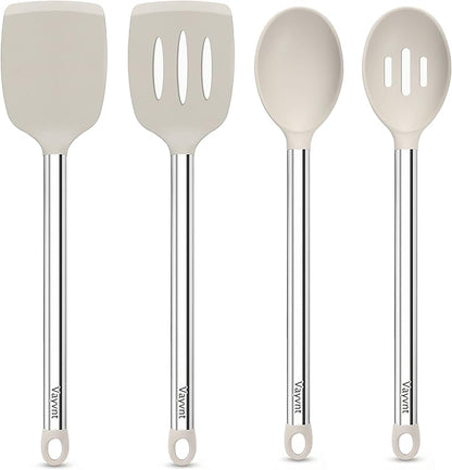 Vayvnt 4 Pieces Silicone Kitchen Spatula Utensils Set, Silicone Cooking Utensils by Vayvnt