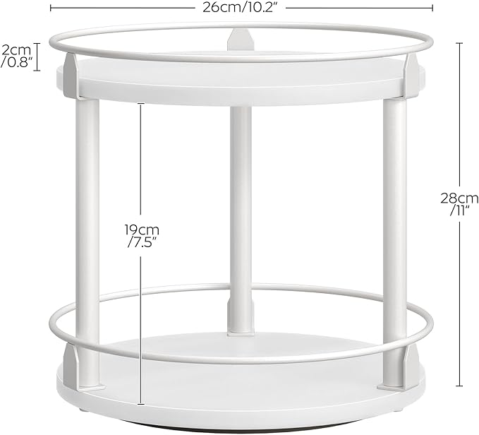 YATINEY Spice Rack, 2-Tier Turntable Organizer - Image 7