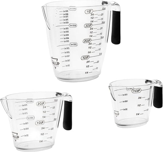 Dalup Measuring Cup Set – Clear Plastic Liquid Measuring Cups by DalupEnterprises