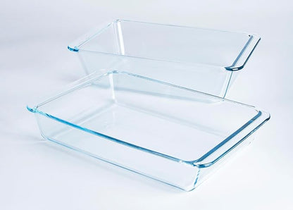 Set of 2 pcs Tempered Glass Baking Dish Set, Deep and Classic Borosilicate - Image 4
