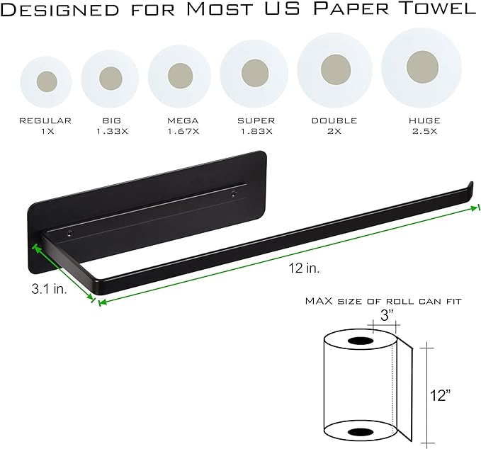 EASTTOWEST Magnetic Paper Towel Holder, Heavy Duty Strong Magnet Backing - Image 6