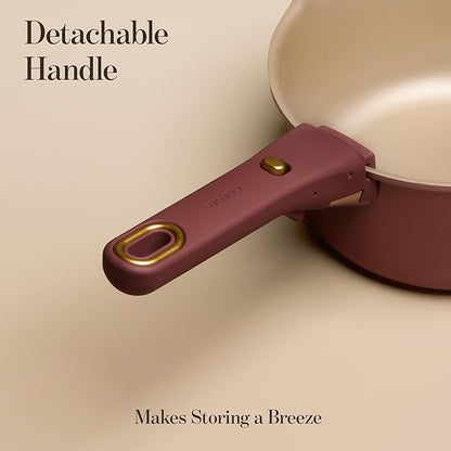 CAROTE 2.0Qt & 3.0Qt Titanium Nonstick Reinforced Sauce Pan Sets - Image 4