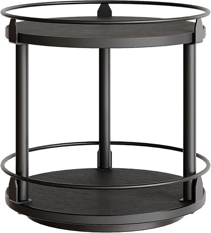 YATINEY Lazy Susan Organizer, Rotating Spice Rack, 2 Tier Spice Turntable by Yatiney