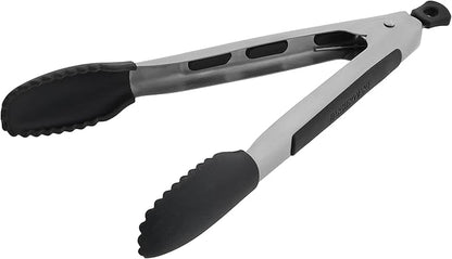 Farberware Silicone-Tipped Locking Kitchen Tongs – Heat Resistant, Nonstick Safe by Farberware