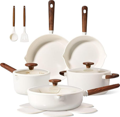 CAROTE Ceramic Cookware Sets, Pots and Pans Set Non stick, Non Toxic Healthy by CAROTE