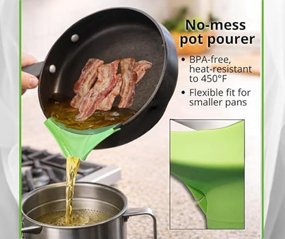 Collapsible Funnel Set of 3 | Silicone Pot Edge Soup Pour Spout | Food Grade - Image 5