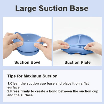 Silicone Baby Feeding Set | Baby Led Weaning Supplies Includes Suction Bowls - Image 5