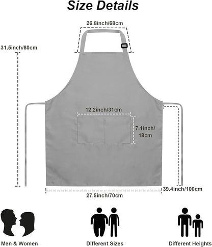 15 Pcs Adult Aprons Bulk with Pockets Adjustable Bib Chef Apron - Image 5