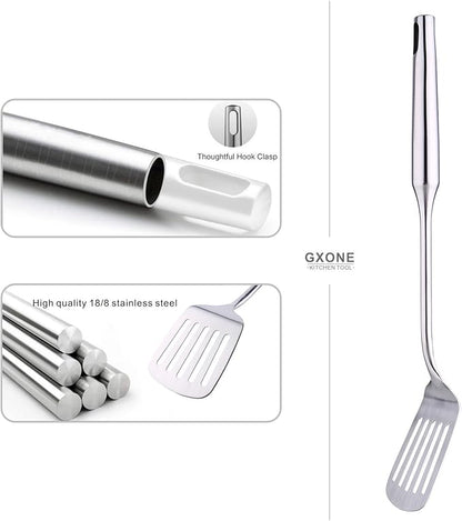 Stainless Steel Slotted Spatula, Cooking Utensil - Image 3