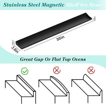 Foeacry 30" Magnetic Stove Top Shelf - Image 2