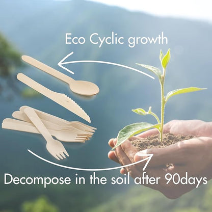 Compostable Wooden Utensils Set - Image 5