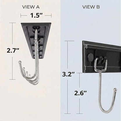 Cociat 2pcs Utensil Racks with 6 Hooks 11 Inch Mug Holder Under Cabinet Kitchen - Image 3