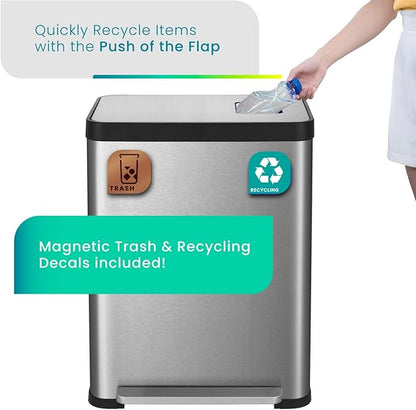 Home Zone Living 19 Gallon Kitchen Trash Can - Image 4