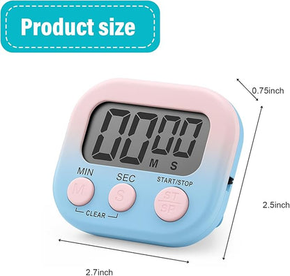 Weewooday 12 Pcs Digital Kitchen Magnetic Timer Bulk Classroom Count up - Image 2