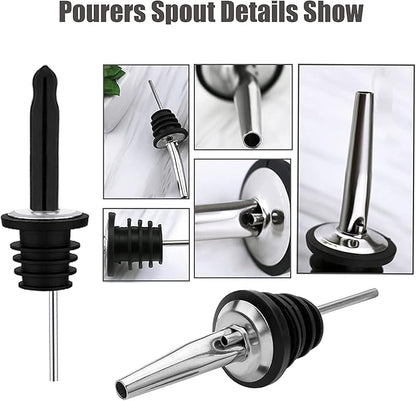 Pafusen 6 Pack Liquor Bottle Pourers, Liquor Pour Spout - Image 7