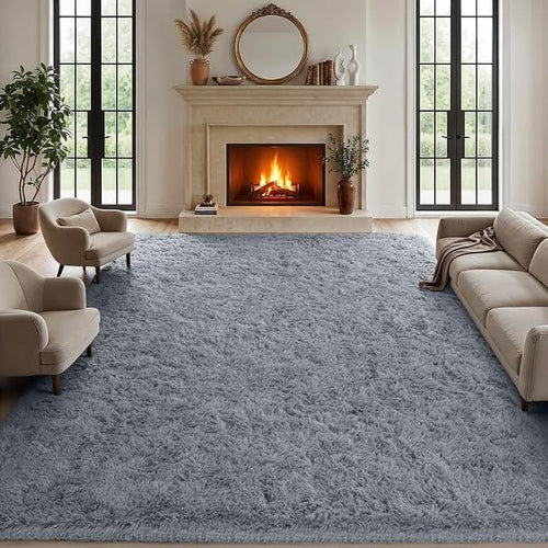8x10 Area Rugs for Living Room Bedroom: Soft Fluffy Shag Rug Upgrade Non-Slip - Image 2