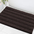 H.VERSAILTEX Bath Mats for Bathroom Non Slip Extra Thick Chenille Striped Bath by HVERSAILTEX