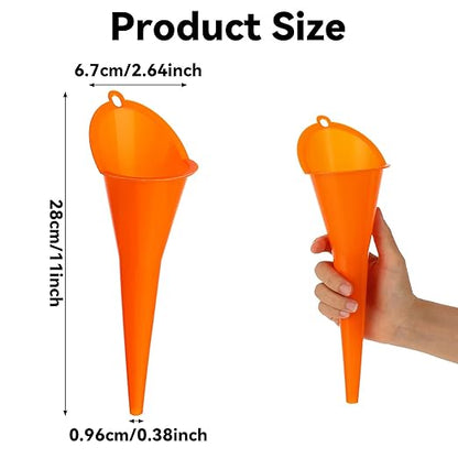 2-Pack Long Neck Multi-Purpose Spill Saver Plastic Funnel - Image 2