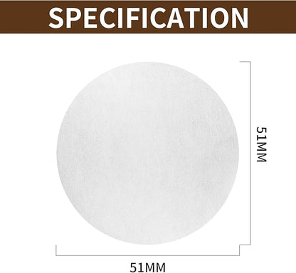 1000 Pcs Coffee Paper Filter for Espresso Coffee Maker, 51 mm Unbleached - Image 4