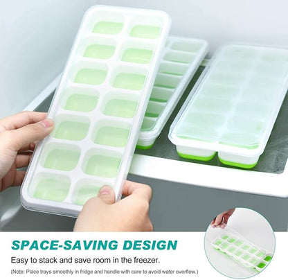 Ice Cube Tray with Lids BPA Free, 4 Pack - Image 5
