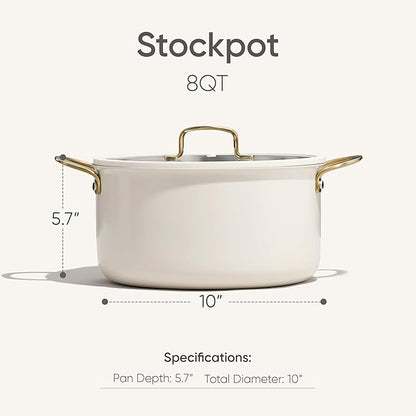 CAROTE 8QT Full Clad Tri Ply Stainless Steel Stock Pot - Image 2