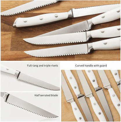 Alata 6-Piece White Steak Knives Set - Image 6