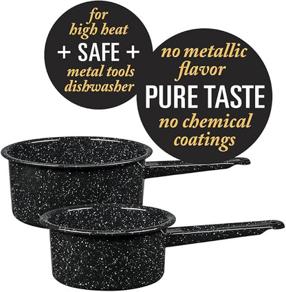 Granite Ware Non-Stick Saucepan Set - Image 4