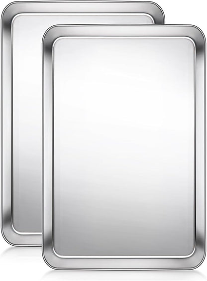 Terlulu Baking Sheet, Cookie Sheet, Stainless Steel Baking Pan, 2 Piece-16''x by Terlulu