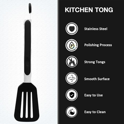 Mini Silicone Tongs Set of 2, Small Serving Tongs - Image 3