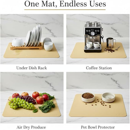 Dish Drying Mat Super Absorbent – 16" x 18" Coffee Mat - Image 8
