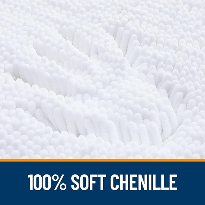 OLANLY Toilet Rugs U-Shaped 20x20, Extra Soft Absorbent Chenille Contour - Image 3