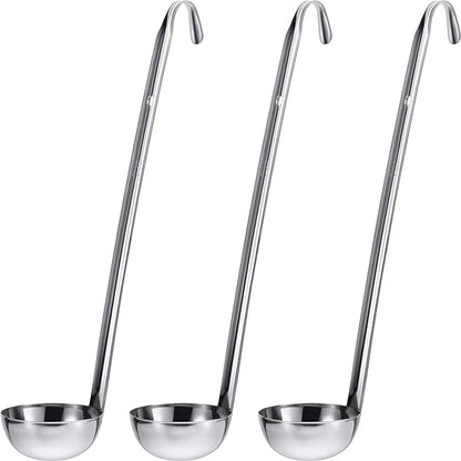 meekoo 3 Pieces Stainless Steel Ladle Soup Handle Ladle by meekoo