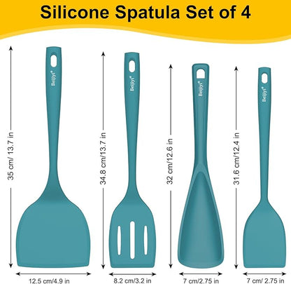 Beijiyi Silicone Spatula Set of 4, 600°F Heat Resistant, BPA Free Kitchen - Image 2