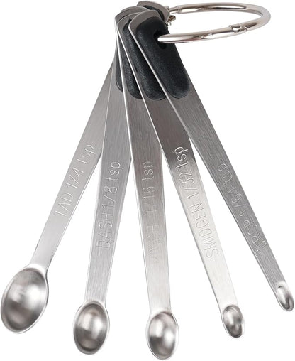 Mini Measuring Spoons Set, Tiny Stainless Steel Measure Teaspoons by BERYLER