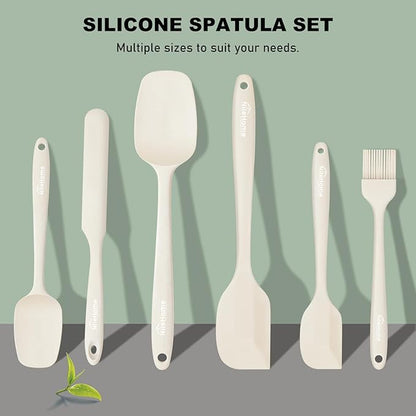 NileHome Silicone Spatula Set, 6 Pieces Food Grade Kitchen Utensils - Image 6