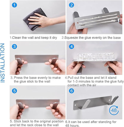 Stainless Steel Wall Mounted Cutting Board Holder Punch-free Multifunctional - Image 5