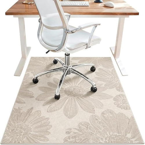 36"x48" Office Chair Mat for Hardwood Tile Floor, Under Desk Carpet Protector by BESBLEE