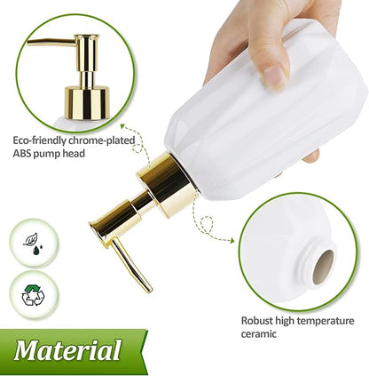 Natheeph Dish Soap Dispenser, Hand Soap Dispenser Ceramic Bottle, Refillable - Image 3