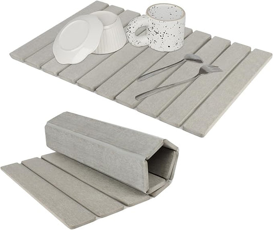 Large Stone Dish Drying Mat for Kitchen Counter, Eco-friendly, Instant Drying by Unknown