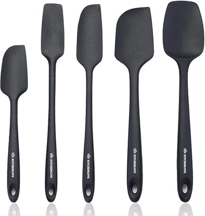 KITCHENLOVE Premium 600°F Heat Resistant 5 Piece Silicone Spatula Set by KITCHENLOVE