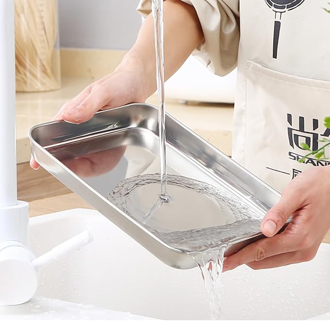 Extra Small Baking Sheet Pans Stainless Steel 304 Tiny Serving Tray 9.3 x 6.9 - Image 5