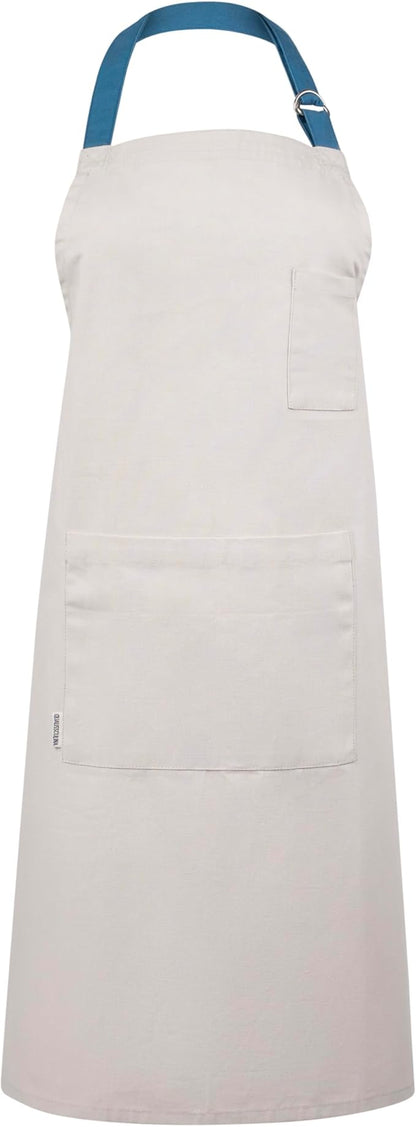 Cotton Canvas Apron for Women & Men – Adjustable Neck Strap & Waist Ties - Image 8