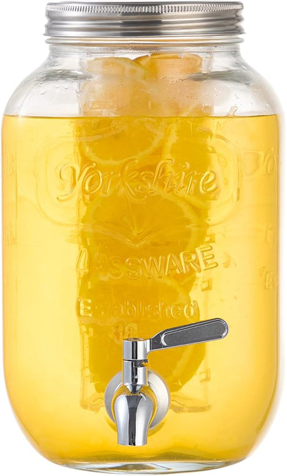 1 Gallon Beverage Dispenser, Glass Drink Dispensers by Unknown
