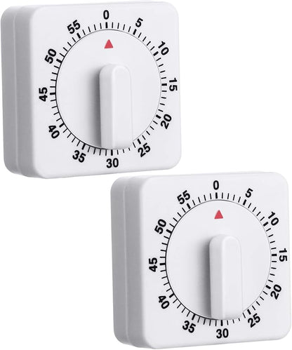 Weewooday 2 Pieces 60 Minute Visual Kitchen Timer Hour Mini Countdown by Weewooday